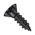 Zoro Select Concrete Screw, #6-18 Dia., Flat, 5/8 in L, Steel Black Zinc, 10000 PK 0610APFBZ