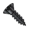 Zoro Select Concrete Screw, #10-12 Dia., Flat, 1 1/4 in L, Steel Black Oxide, 4000 PK 1020APFB