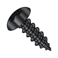 Zoro Select Sheet Metal Screw, #10-12 x 3/4 in, Black Oxide Stainless Steel Truss Head Phillips Drive, 6000 PK 1012APTB