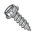 Zoro Select Self-Drilling Screw, #10-12 x 1 in, Plain 18-8 Stainless Steel Hex Head Slotted Drive, 2000 PK 1016ASW188