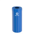 Glaro 15 gal Round Recycling Bin, Blue B-1242BL-BL-B3