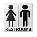 Tablecraft Contemp SS Sign, Women/Men Restroom, 5"X5", B12 B12