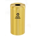 Glaro 16 gal Round Recycling Bin, Satin Brass B-1532BE-BE-B9