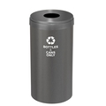 Glaro 16 gal Round Recycling Bin, Silver Vein B-1532SV-SV-B6