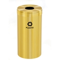 Glaro 23 gal Round Recycling Bin, Satin Brass B-1542BE-BE-B7