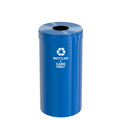 Glaro 23 gal Round Recycling Bin, Blue B-1542BL-BL-B6