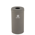 Glaro 23 gal Round Recycling Bin, Nickel B-1542NK-NK-B3