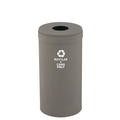Glaro 23 gal Round Recycling Bin, Nickel B-1542NK-NK-B6