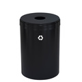 Glaro 41 gal Round Recycling Bin, Satin Black B-2042BK-BK-B1