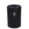 Glaro 41 gal Round Recycling Bin, Satin Black B-2042BK-BK-B2