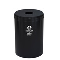 Glaro 41 gal Round Recycling Bin, Satin Black B-2042BK-BK-B6