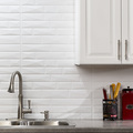 Fasade Fasade 18in x 24in Vista Matte White Backsplash Panel 5pk PB6901