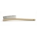 Brush Research Manufacturing B740SS Curved Handle Scratch Brush, .012SS, 3X19, 1.125" Trim, 13.75" OAL B740SS