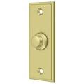 Deltana Bell Button, Rectangular Contemporary Bright Brass BBS333U3