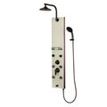 Pulse Showerspas White Venetian Glass Orb Shower Panel-Barcelona Showerspa 1040