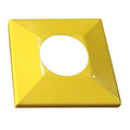 Post Guard Base Plate Cover, 4" Dia, Yellow 4BDBCVRY