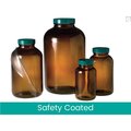 Qorpak Safety Bos Round Bottles, 2 oz, Amber, PK24 GLA-13111