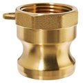 Usa Industrials Cam and Groove Fitting, Brass, A, 1" Adapter x 1" Female NPT BULK-CGF-179