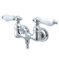 Kingston Brass Wall-Mount Clawfoot Tub Faucet, Polished Chrome, Tub Wall Mount CC36T1