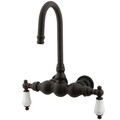 Kingston Brass Wall-Mount Clawfoot Tub Faucet, Oil Rubbed Bronze, Tub Wall Mount CC5T5