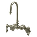 Kingston Brass Wall-Mount Clawfoot Tub Faucet, Brushed Nickel, Tub Wall Mount CC81T8