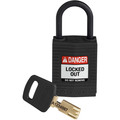 Brady Safekey Lockout Padlock Nylon Black 1.0" Plastic CPT-BLK-25PL-KD