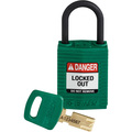 Brady Safekey Lockout Padlock Nylon Green 1.0" Plastic CPT-GRN-25PL-KD