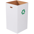 Partners Brand Trash Can, White, 200#/ECT-32 Corrugated CRR50R