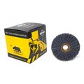 Brush Research Manufacturing CY3500SCF Abrasive Nylon Copper Center Wheel, 3" Dia., 500SC, .625" Arbor Hole, 1.000" Trim CY3500SCF