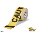 Mighty Line Wide Caution Floor Tape, 4"x100 ft. Roll 4RCA