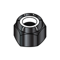 Zoro Select Lock Nut, M12-1.75, Nylon, Class 8, Black Oxide and Oil, 300 PK M12D985B