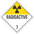 Nmc Radioactive 7 Dot Placard Sign, Material: Adhesive Backed Vinyl DL16P