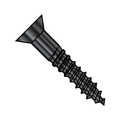 Zoro Select Wood Screw, #10, 1-1/2 in, Black Oxide Steel Flat Head Phillips Drive, 2000 PK 1024DPFB