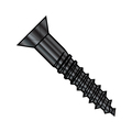 Zoro Select Wood Screw, #10, 3 in, Black Oxide Steel Flat Head Phillips Drive, 700 PK 1048DPFB