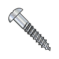 Zoro Select Wood Screw, #12, 1-1/2 in, Zinc Plated Steel Round Head Phillips Drive, 1000 PK 1224DPR