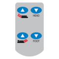 Crest HD2 Replacement Bed Control Overlay E-10089