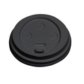 Empress Dome Lid For 8oz., Paper Cup, Blk, PK1000 EDHCL-8-B