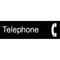 Nmc Telephone Engraved Sign, EN23BK EN23BK