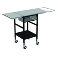 Irsg Sm Mobile Table w/Drop Lvs, Org. Bin, Trash Bag Holder & Bottom Shelf ERGO-27-K5