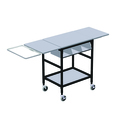 Irsg Mobile Table w/ Drop Lves, 3 Comp Org Bin, Trash Bag Hlder & Btm Shlf ERGO-28-K5