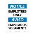 Nmc Notice Employees Only Sign - Bilingual, ESN215PB ESN215PB