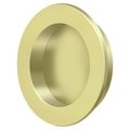 Deltana Round Flush Pull Bright Brass 2-3/8" FP238U3