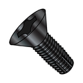Zoro Select Thread Cutting Screw, #8-32 x 3/8 in, Black Oxide Steel Flat Head Phillips Drive, 10000 PK 0806FPFB