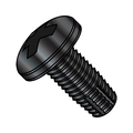 Zoro Select Thread Cutting Screw, 1/4"-20 x 1/2 in, Black Oxide Steel Pan Head Phillips Drive, 3000 PK 1408FPPB