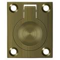 Deltana Flush Ring Pull, 1-3/4" X 1-3/8" Antique Brass FRP175U5