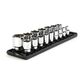 Tekton 1/2 Inch Drive 6-Point Socket Set with Rails, 16-Piece (3/8-1-5/16 in.) SHD92001