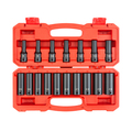 Tekton 1/2 Inch Drive Deep 6-Point Impact Socket Set, 17-Piece (8-24 mm) SID92329