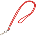 Partners Brand Lanyard, Standard, Hook, 38", Red, PK24, Red, 24 PK LY101