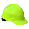 Radians Front Brim Hard Hat, Type 1, Class E, Pinlock (4-Point), Hi-Vis Green GHP4-GREEN-HV