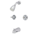 Kingston Brass Tub and Shower Faucet, Polished Chrome, Wall Mount GKB140